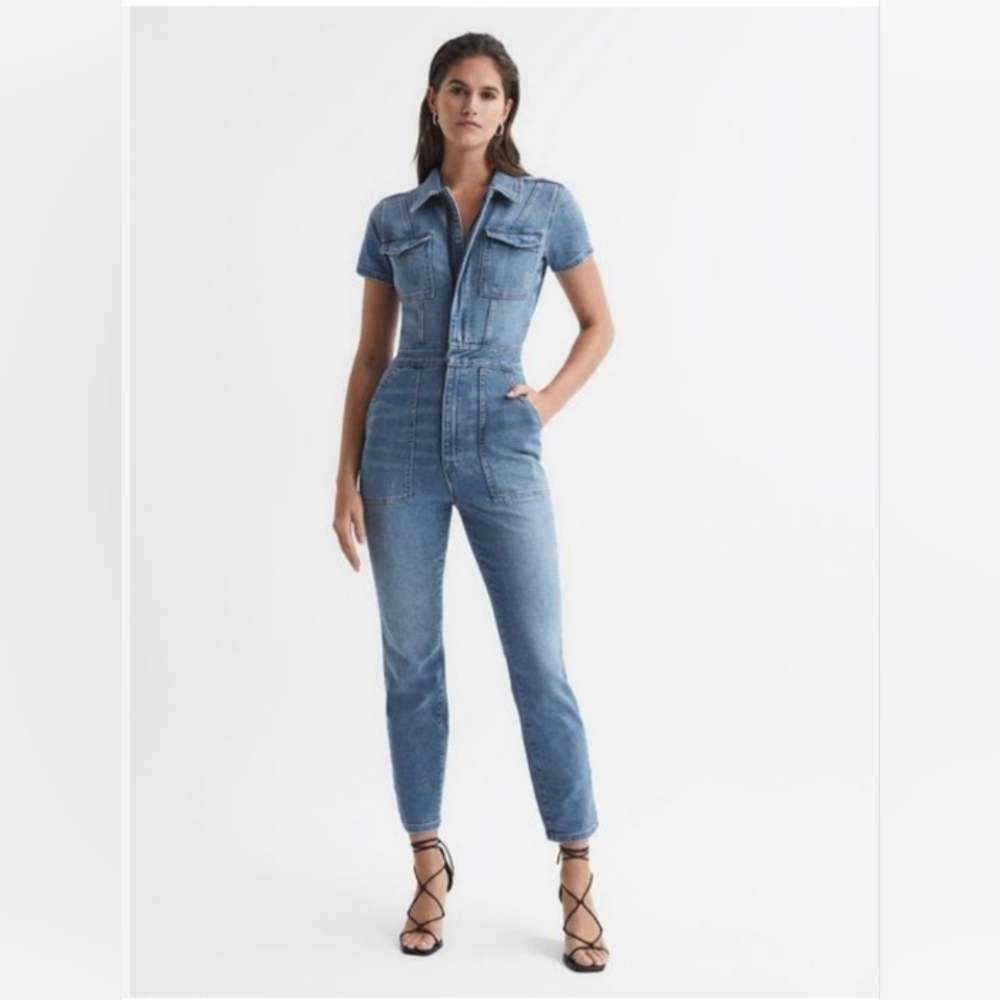 Good American denim jumpsuit